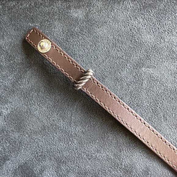 David Yurman Triple Wrap Cable Bracelet in Brown Leather - Picture 6 of 13